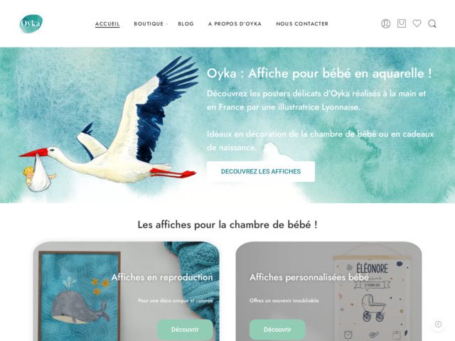 Oyka, affiches personnalisables dcoratives pour chambre de bb