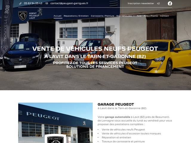 Garage Peugeot Lavit (82) prs de Beaumont-de-Lomagne