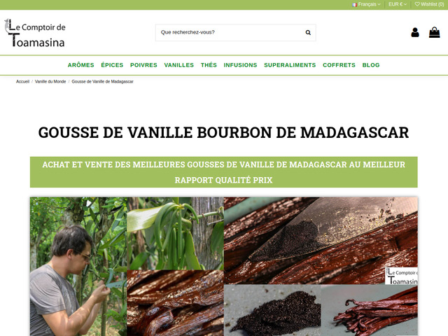 Vanille de madagascar dans sa qualit gourmet - la crme des vanilles