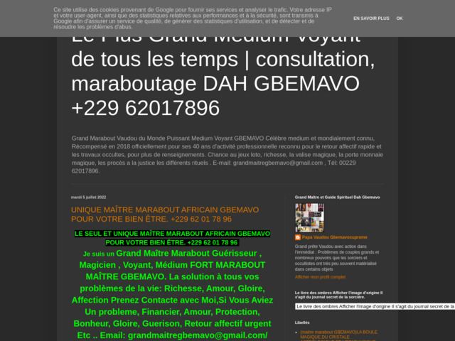 Professeur astrologue voyant, vénérable marabout gbemavo. +229 62 01 78 96