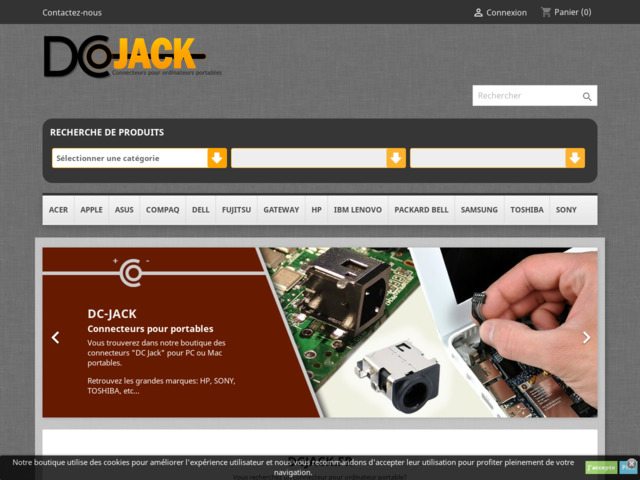 Connecteur d'alimentation dc jack pour ordinateur portable