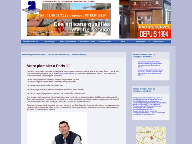 Devis plombier  paris 11