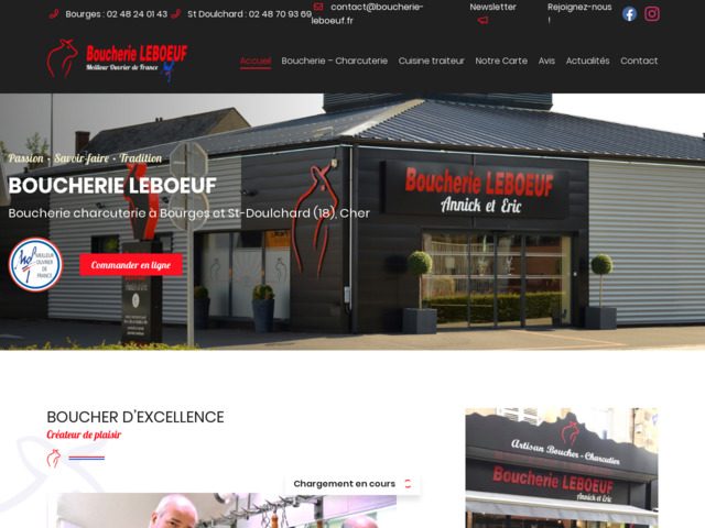 Boucherie Leboeuf à Bourges (18) et Saint-Doulchard (18)