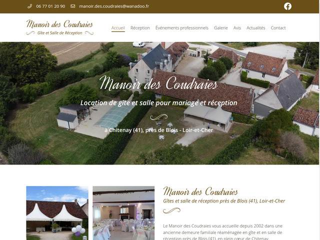 Manoir des Coudraies, votre domaine, salle pour mariage poche Blois 41