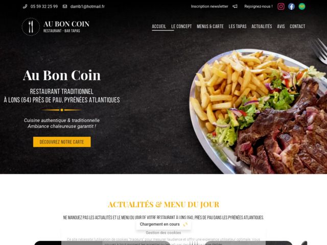 Au bon coin : restaurant traditionnel à lons (64) - pau