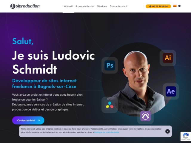 Cration de sites internet  Bagnols-sur-Cze dans le Gard. SL Production