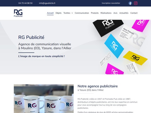 RG Publicite : agence de communication visuelle Moulins 03, Yzeure