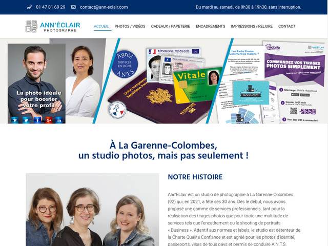 Ann'Eclair : photo d'identit, photographe La Garenne-Colombes 92