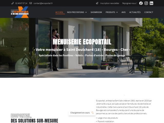 Ecoportail: menuiserie, porte, fenetre, pergolas, portails Bourges 18