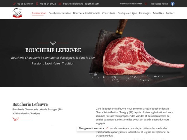 Boucherie lefeuvre, boucherie à saint martin d'auxigny 18 - cher