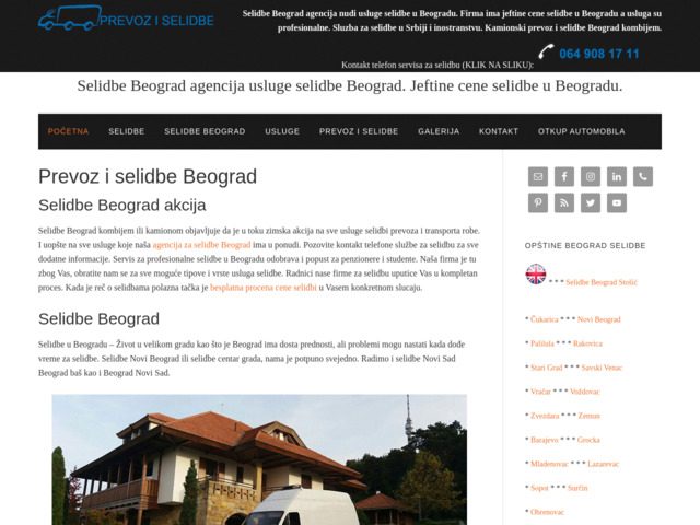 Prevoz selidbe beograd