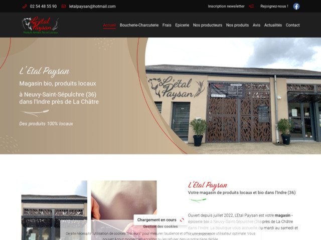 L'Etal Paysan: magasin et boucherie bio Neuvy-st-sepulchre 36, Indre