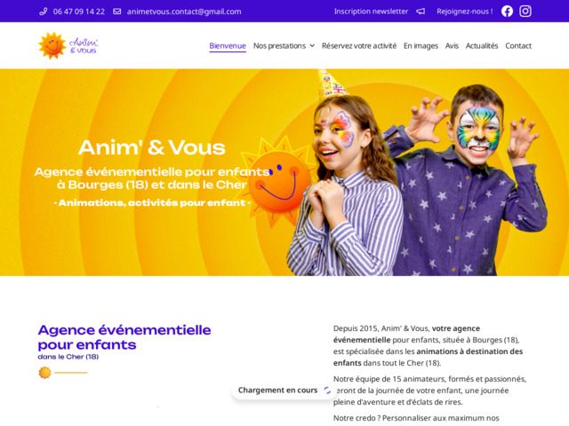 Anim et Vous: activits, loisirs et animations pour enfant Cher 18, Bourges