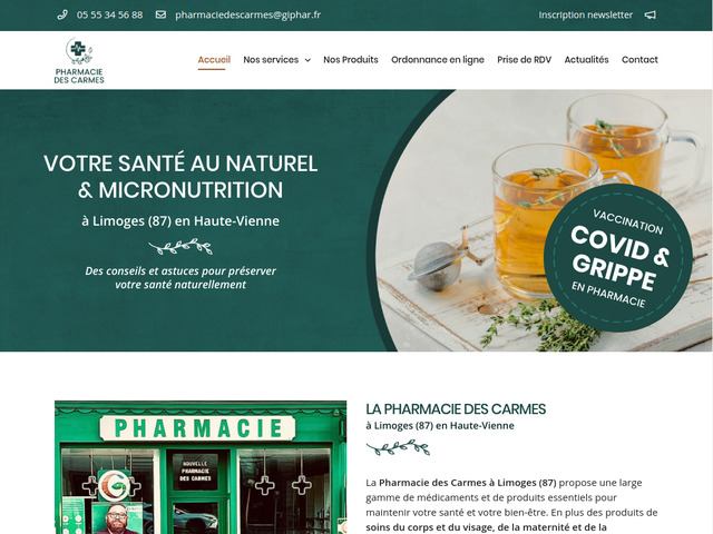 Pharmacie des Carmes, pharmacie parapharmacie Limoges (87)