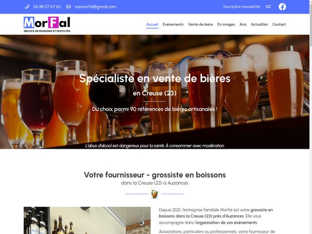 Morfal, votre fournisseur, grossiste boissons Creuse 23, Auzances
