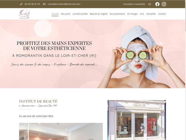 Institut de beauté Camille B à Romorantin (41) dans le Loir-et-Cher