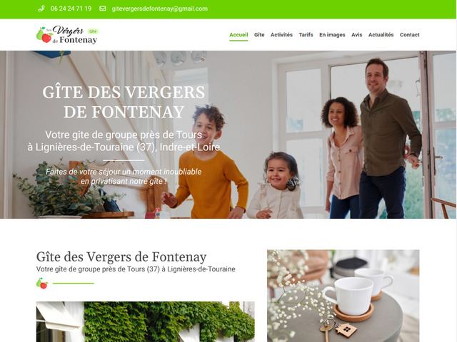 Gîte des Vergers de Fontenay : gîte de groupe Tours 37, Touraine