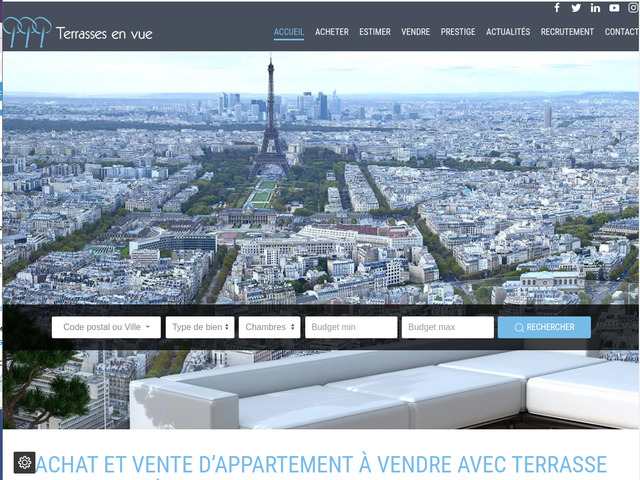 Achat appartement terrasse paris
