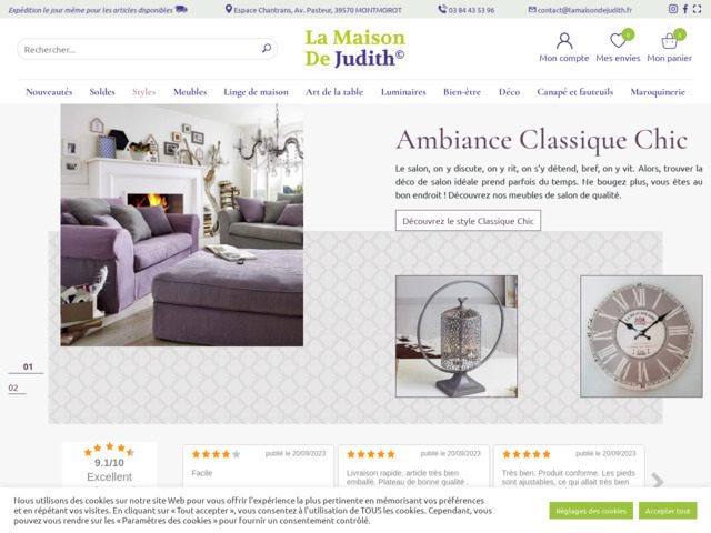 Intérieur avec une table de cuisine avec rallonge avec la maison de judith