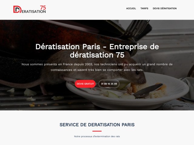 Entreprise de dratisation  paris 75