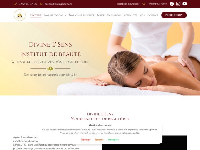 Divine l'Sens, votre esthéticienne à Pezou (41), proche de Vendôme