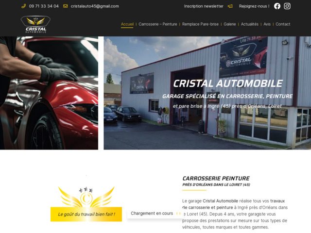Cristal Automobile : Carrosserie, peinture, pare-brise proche Orléans (45)