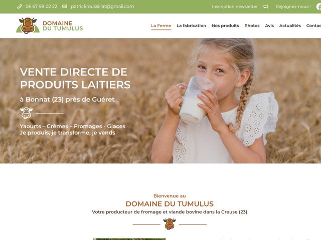 Domaine de tumulus, vente de viande et fromage à la ferme - creuse 23