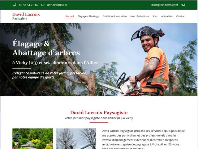 Entreprise David Lacroix paysagiste jardinier à Vichy, Allier 03