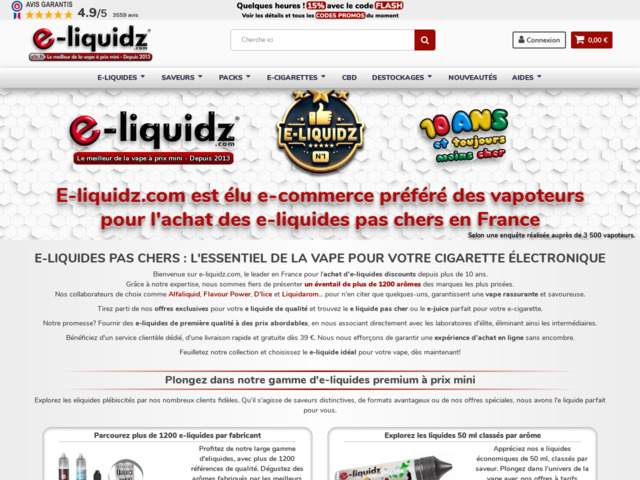 E-liquidz vous offre une gamme complète de haute qualité de e-liquide