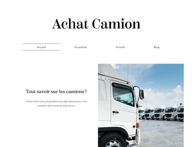 Achat camion