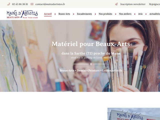 Mains d'Artistes : magasin de beaux-arts et loisirs création près du Mans 72