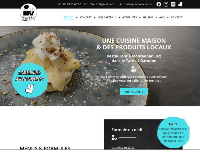 O frais'ro restaurant à Montauban 82 | Cuisine locale, événements