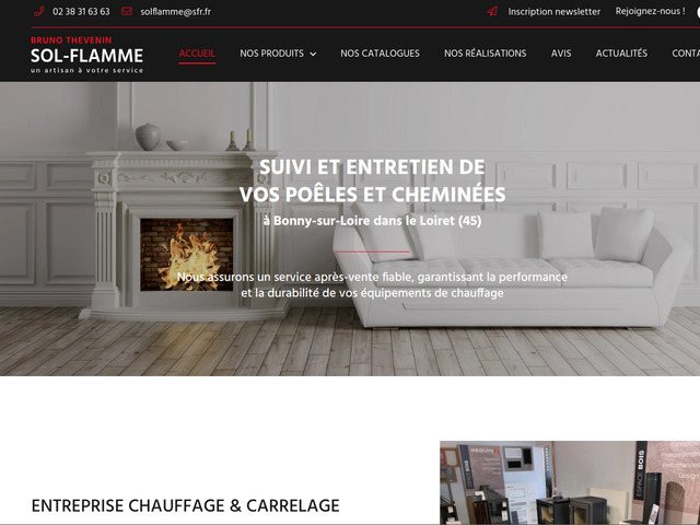Sol Flamme - Expert chauffage et carrelage Loiret (45)