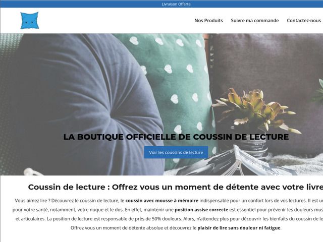 Coussin de lecture