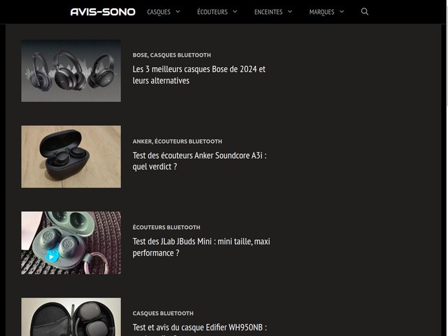 Avis-sono : tests et conseils en sonorisation et hi-fi