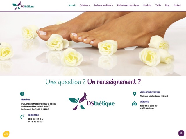 Soins de pédicurie pour les pieds à waimes