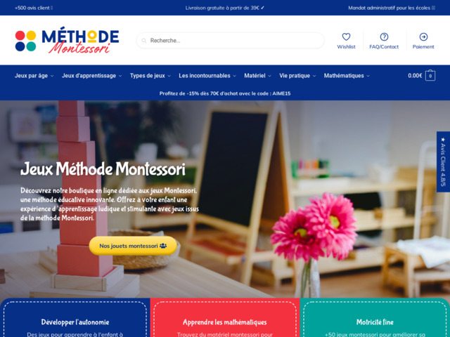 Jouets en bois montessori