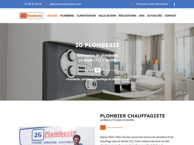2g plomberie - plombier chauffagiste, le mans - sarthe (72)
