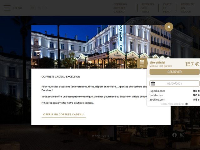 Hôtel de luxe st raphael - hôtel excelsior