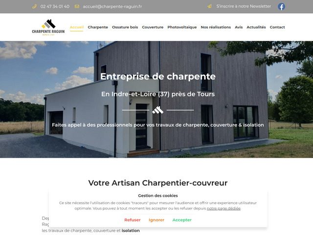 Charpente raguin - charpentier couvreur à monts, indre-et-loire 37