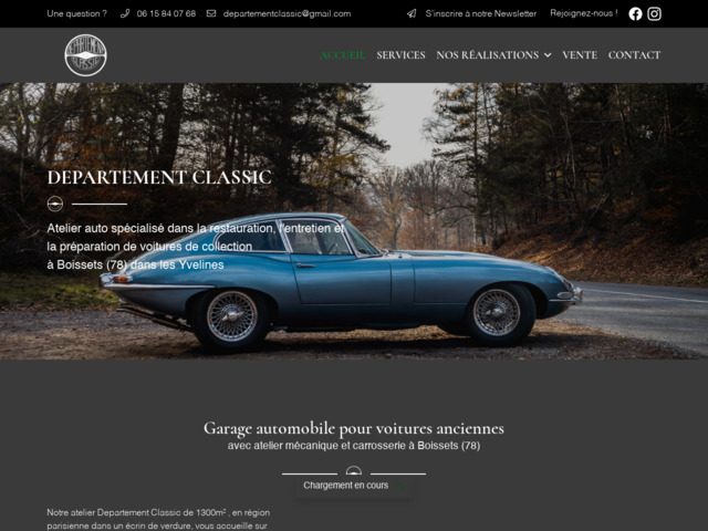 Département classic: garage voitures de collections à boissets 78