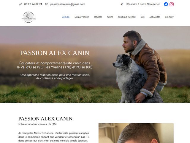 Passion Alex'Canin : éducateur canin à Us, Val d'Oise 95