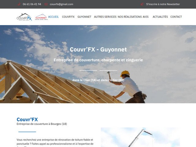 Entreprise de couverture, charpente et zinguerie Cher 18 & Allier 03
