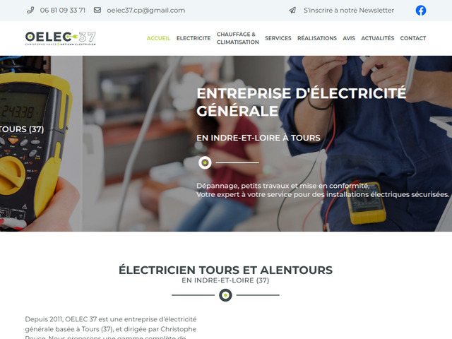Oelec 37 - Electricien  Tours (37) - Electricit, chauffage & climatisation