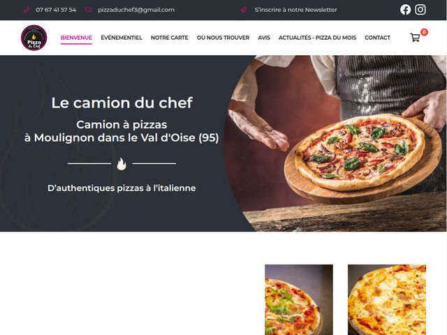 Camion pizza du chef - Pizzas artisanales au feu de bois dans le Val d'Oise