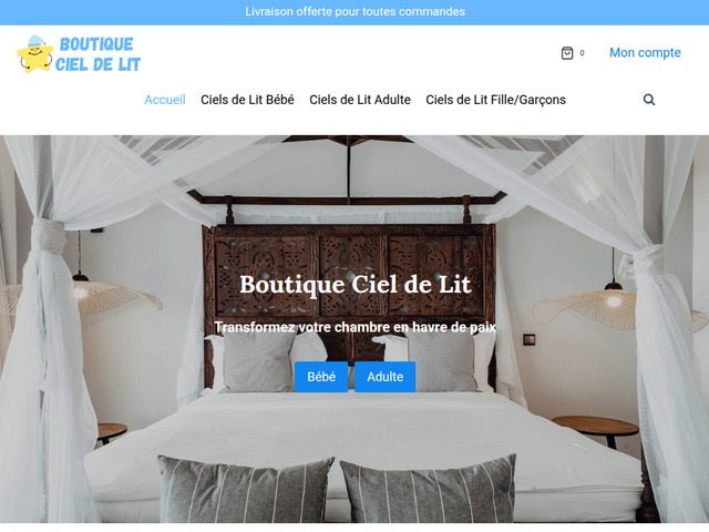 Boutique de ciel de lit
