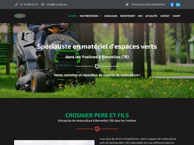 Crosnier  Bonnelles - Vente, location & rparation de matriel