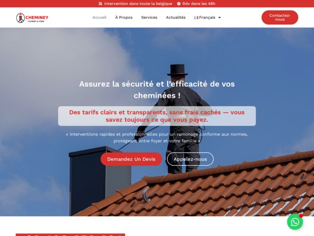 Tubage de chemine en belgique - cheminey