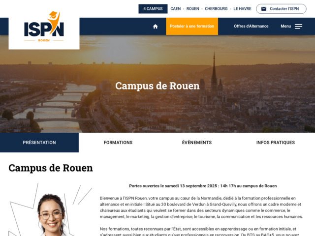 Centre de formation du bac au bac+5 à rouen - ispn