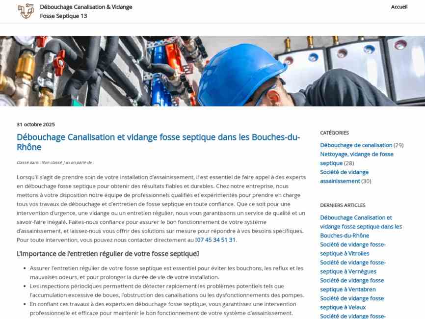 D�bouchage vidange